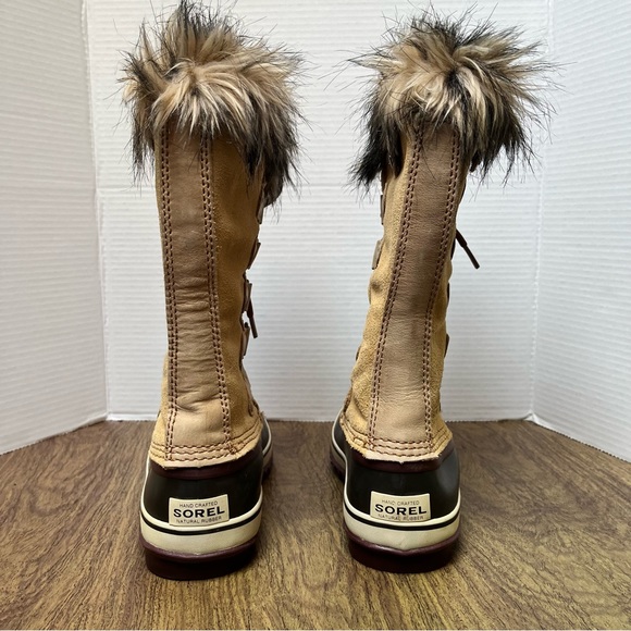 Sorel Joan of Arctic Waterproof Winter Boots Beige Purple Size 7 - Picture 5 of 13
